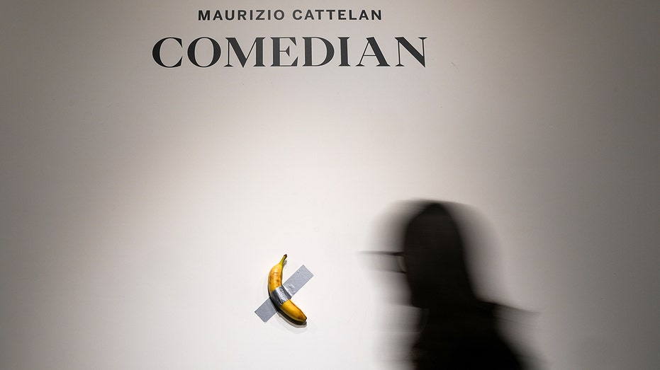 Artist Maurizio Cattelan's "Comedian" Debut's At Sotheby's Evening Auction