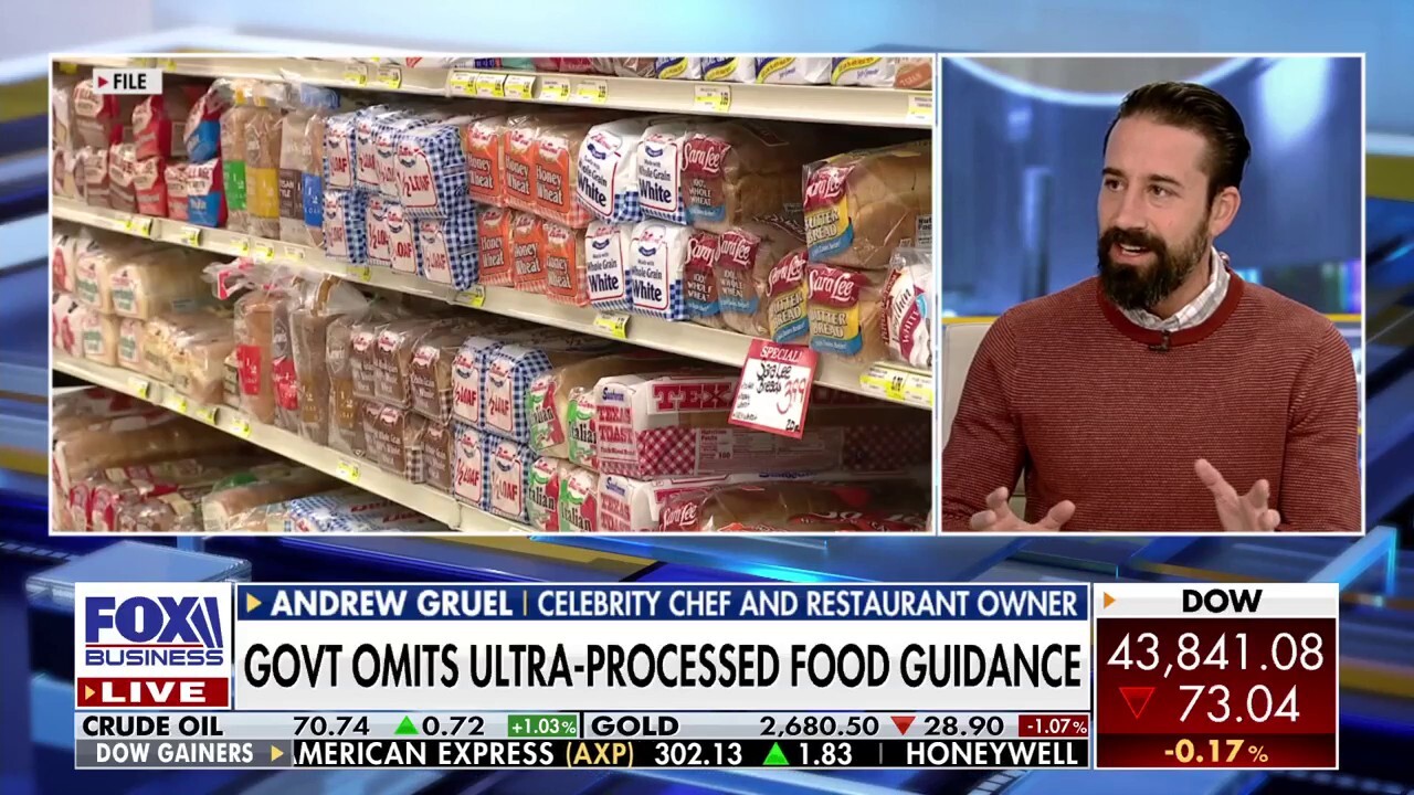 Celebrity chef and restaurant owner Andrew Gruel shares his thoughts on the FDA’s new dietary guidelines and ultra-processed foods on ‘Varney & Co.’