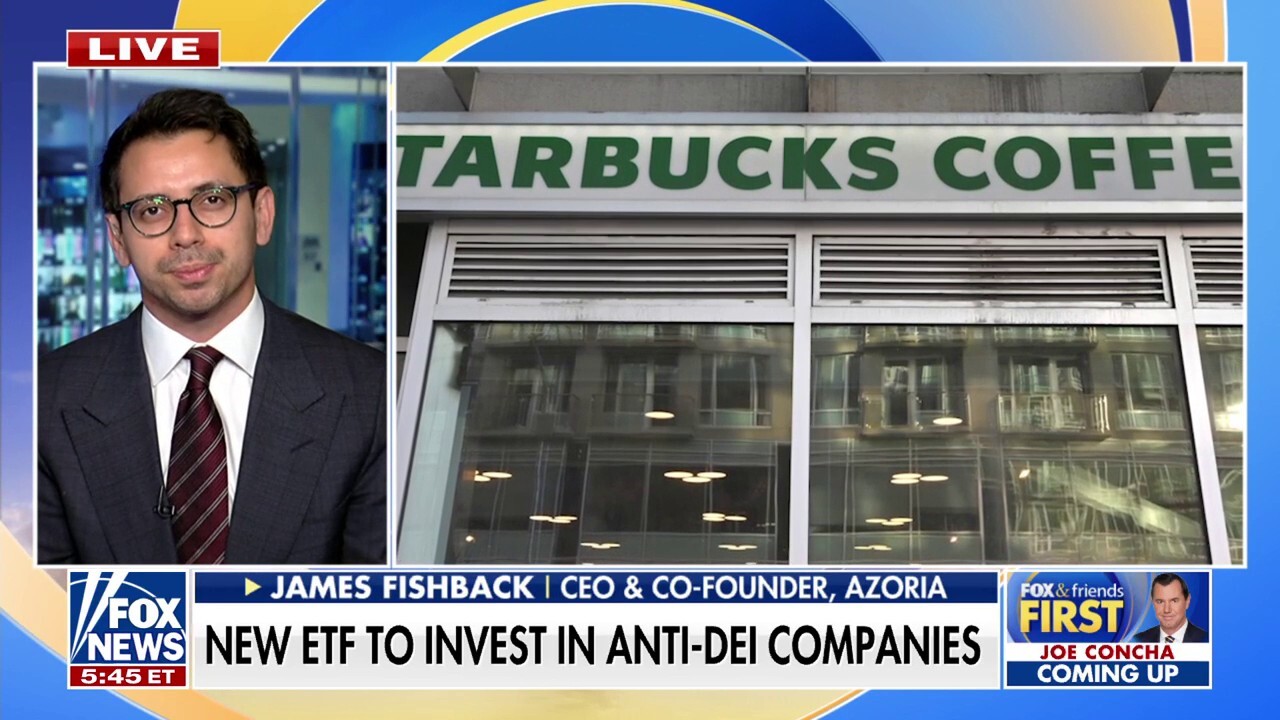 James Fishback, Azoria CEO and co-founder, tells 'FOX & Friends First' about a new ETF investing in anti-DEI companies and the goals for the new Department of Government Efficiency (DOGE).